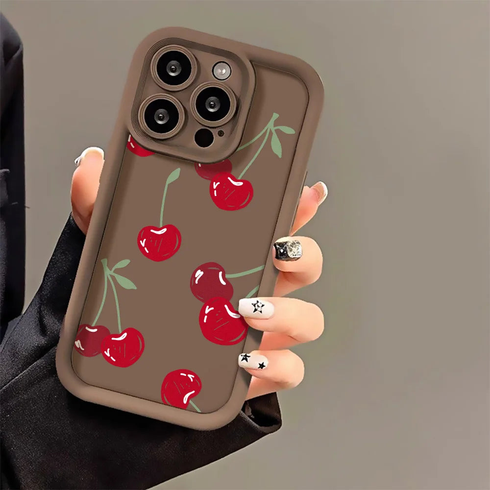 🍒 Cherry On Top! Soft Silicone iPhone Case - iPhone 15/16 series