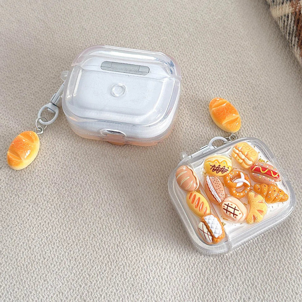 Bakery-Inspired 3D AirPods Case with Pastry Bread Charm