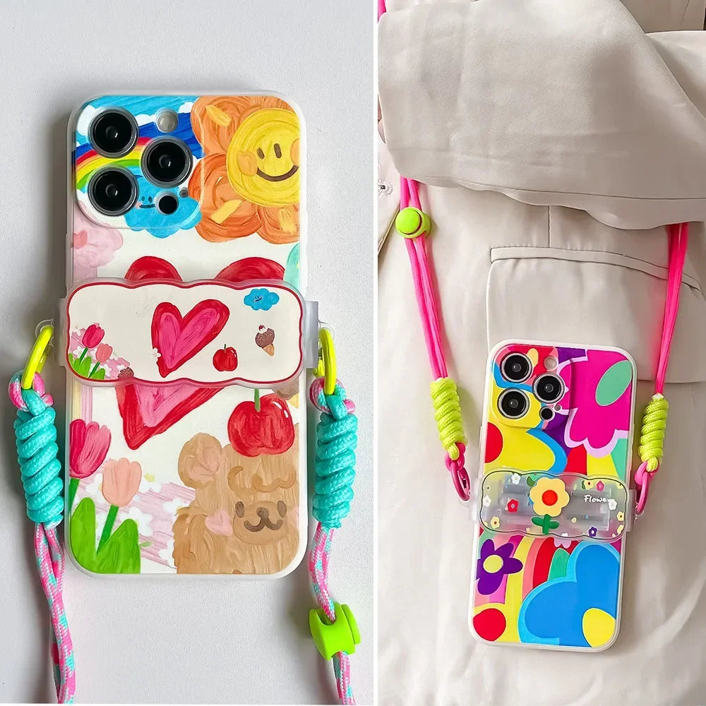 Dopamine-Boosting Phone Case with Crossbody Lanyard iPhone