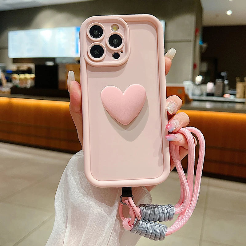 🎯 Hit Me with Your Heart iPhone Case – Lanyard-Ready & Bold