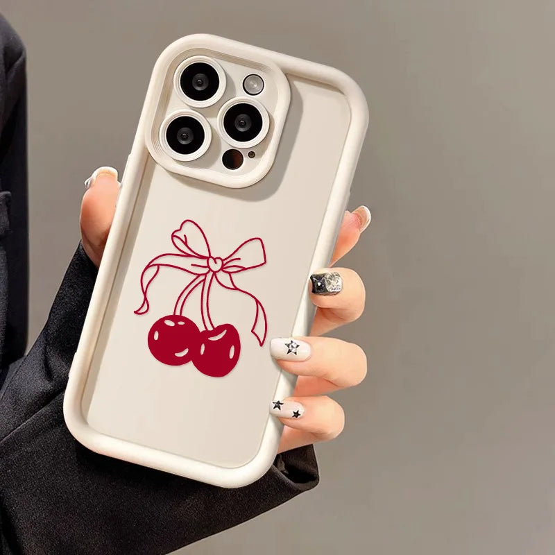 🍒 Cherry On Top! Soft Silicone iPhone Case - iPhone 15/16 series