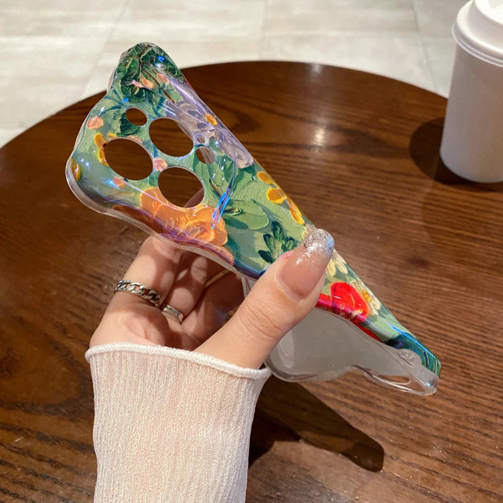 🌸 Petals & Paint – Oil Painting Art Floral iPhone Case