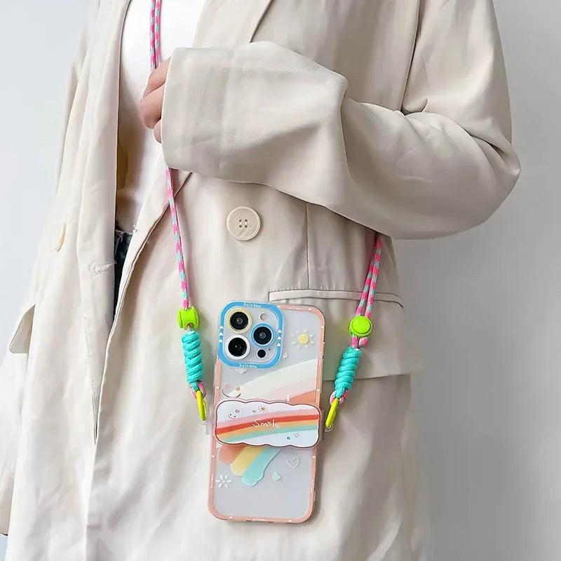 Dopamine-Boosting Phone Case iPhone 15/16 with Crossbody Lanyard