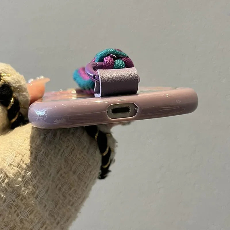 💖 Sweetheart Vibes Only – iPhone Case with Wrist Lanyard 💖