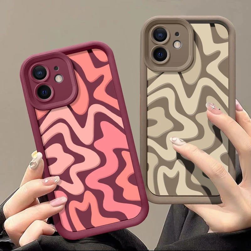 🎨 Wavy Groove iPhone Case – Flow with Style! 🌊 - iPhone 11/12/13/14 series