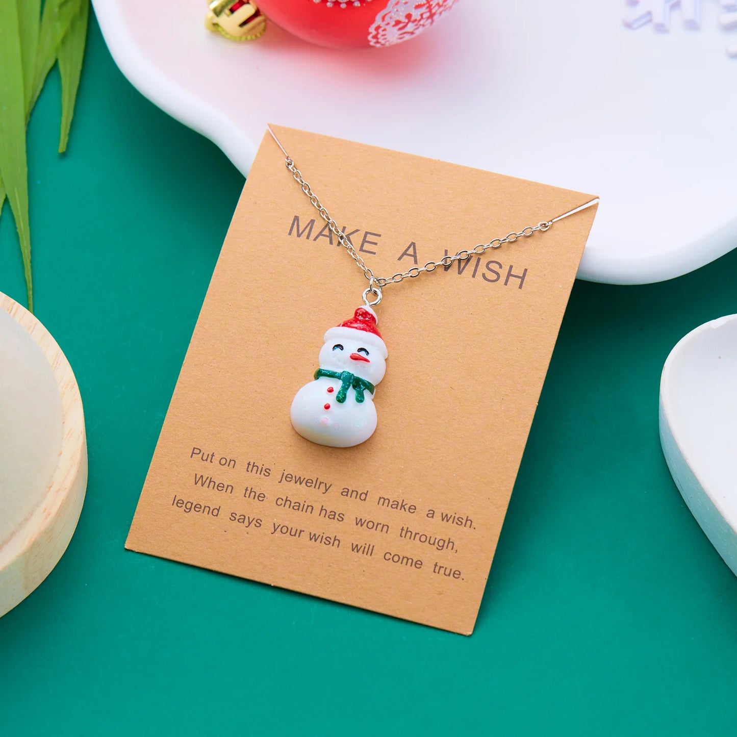 Festive Christmas Charm Necklaces Holiday Cheer Collection