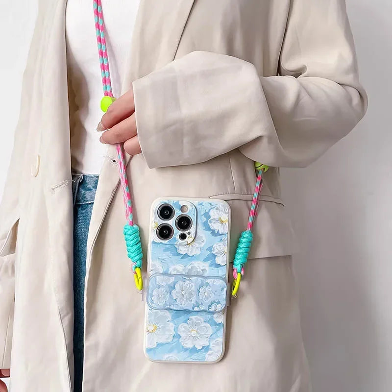 Dopamine-Boosting Phone Case with Crossbody Lanyard iPhone