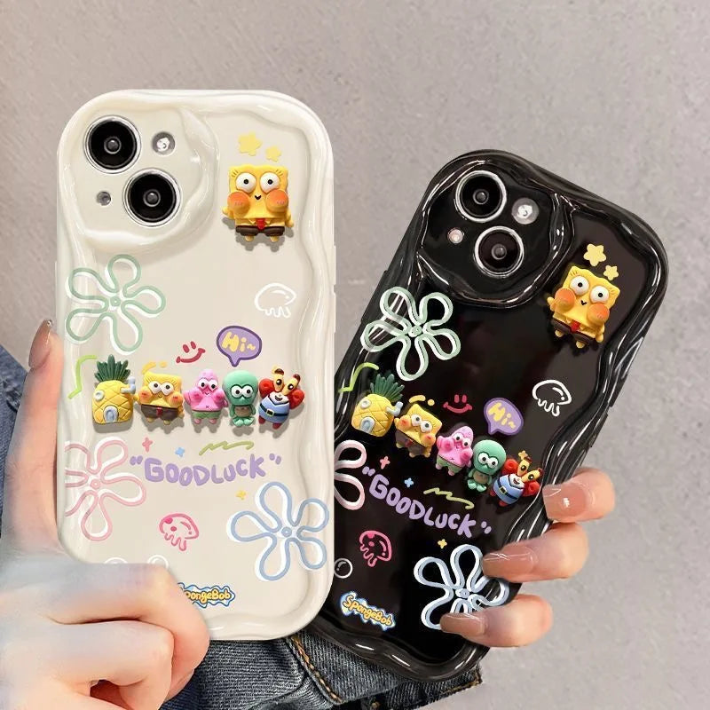 🍍Bikini Bottom Bunch – Sassy Silicone SpongeBob iPhone Case 🍍